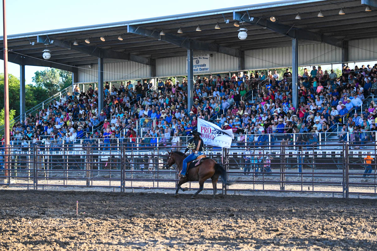 stadium seats at Montrose County Fairgrounds Outdoor Arena